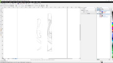 Die Zeichnung der Schlange im CorelDraw