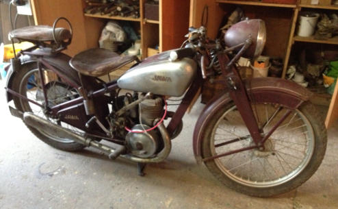 In Schwiegervaters Garage in CZ 2013. So stand sie dort seit das Haus ca. 1980 gebaut wurde.